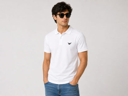 Men's White Polo T-Shirt