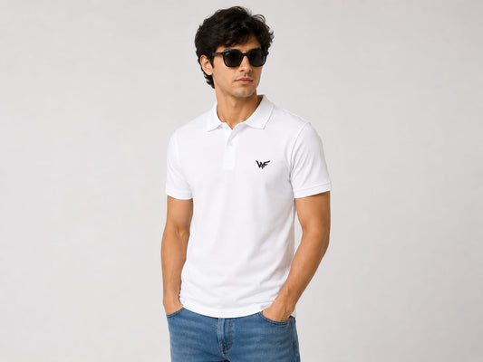 Men's White Polo T-Shirt