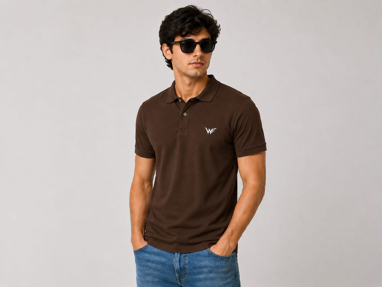 Men's Coffee Brown Polo T-Shirt